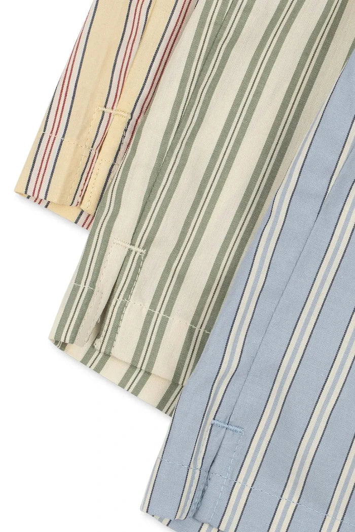 Konges Sløjd çocuklar için pamuklu kısa şort 3 PACK AZUR SHORTS GOTS