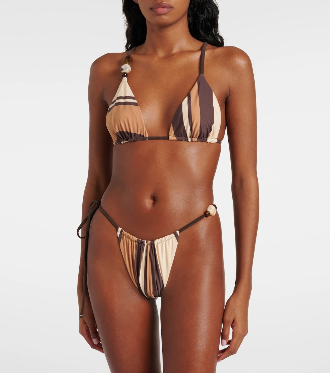 SIR - Mahogany striped bikini bottoms