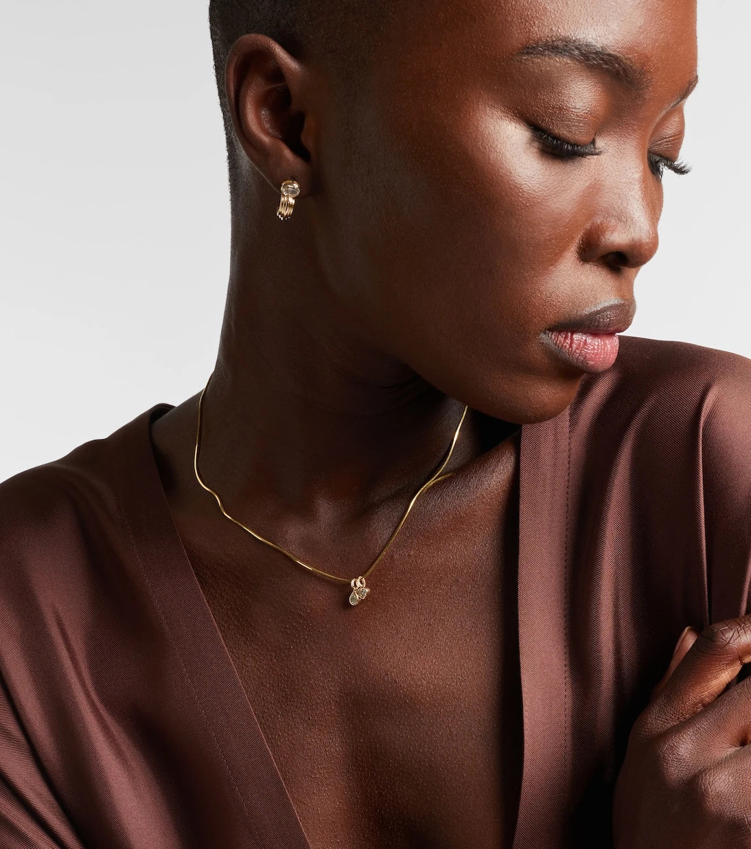 Roxanne First - 14kt gold pendant necklace with diamonds