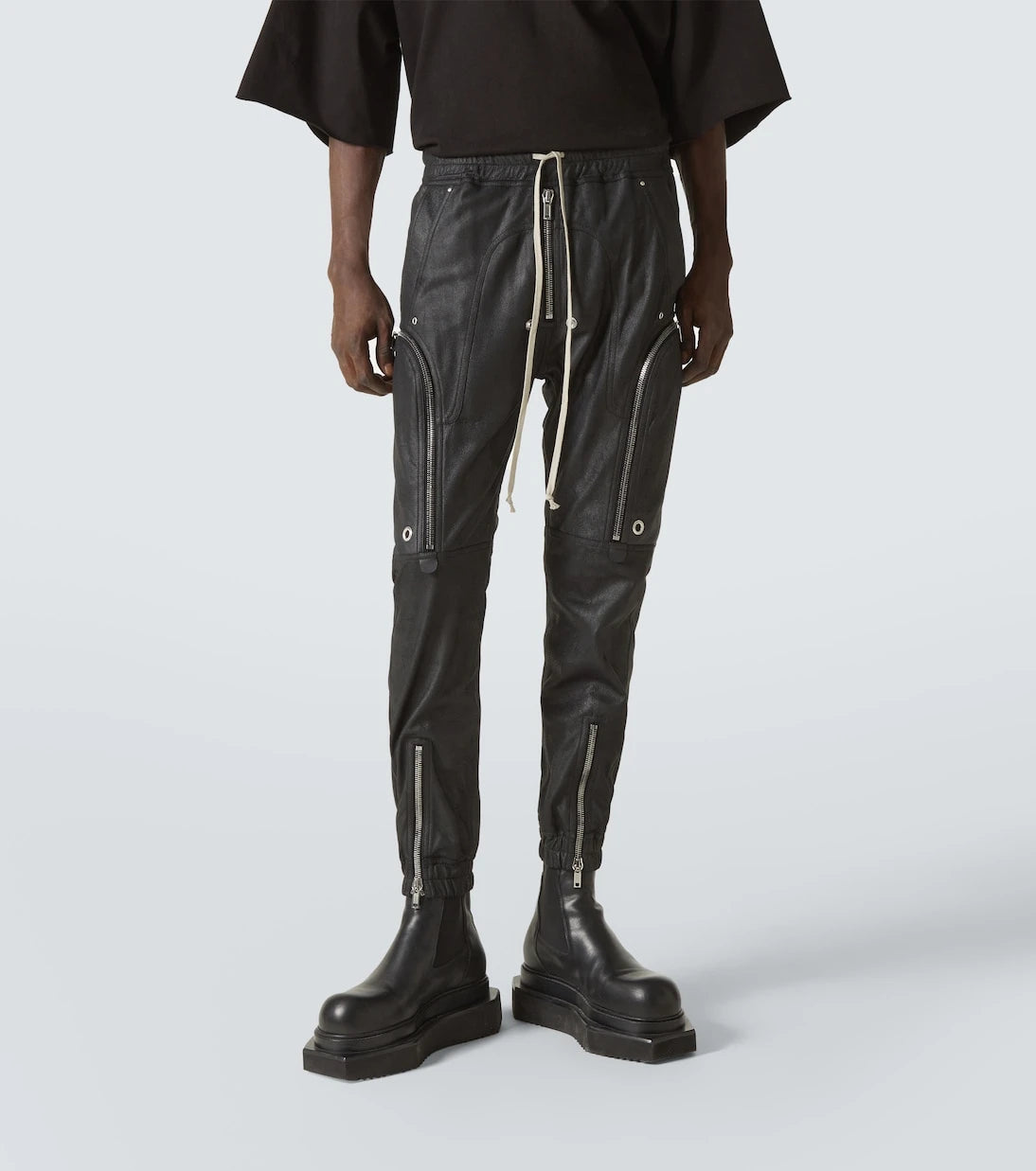 Rick Owens - Bauhaus leather cargo pants