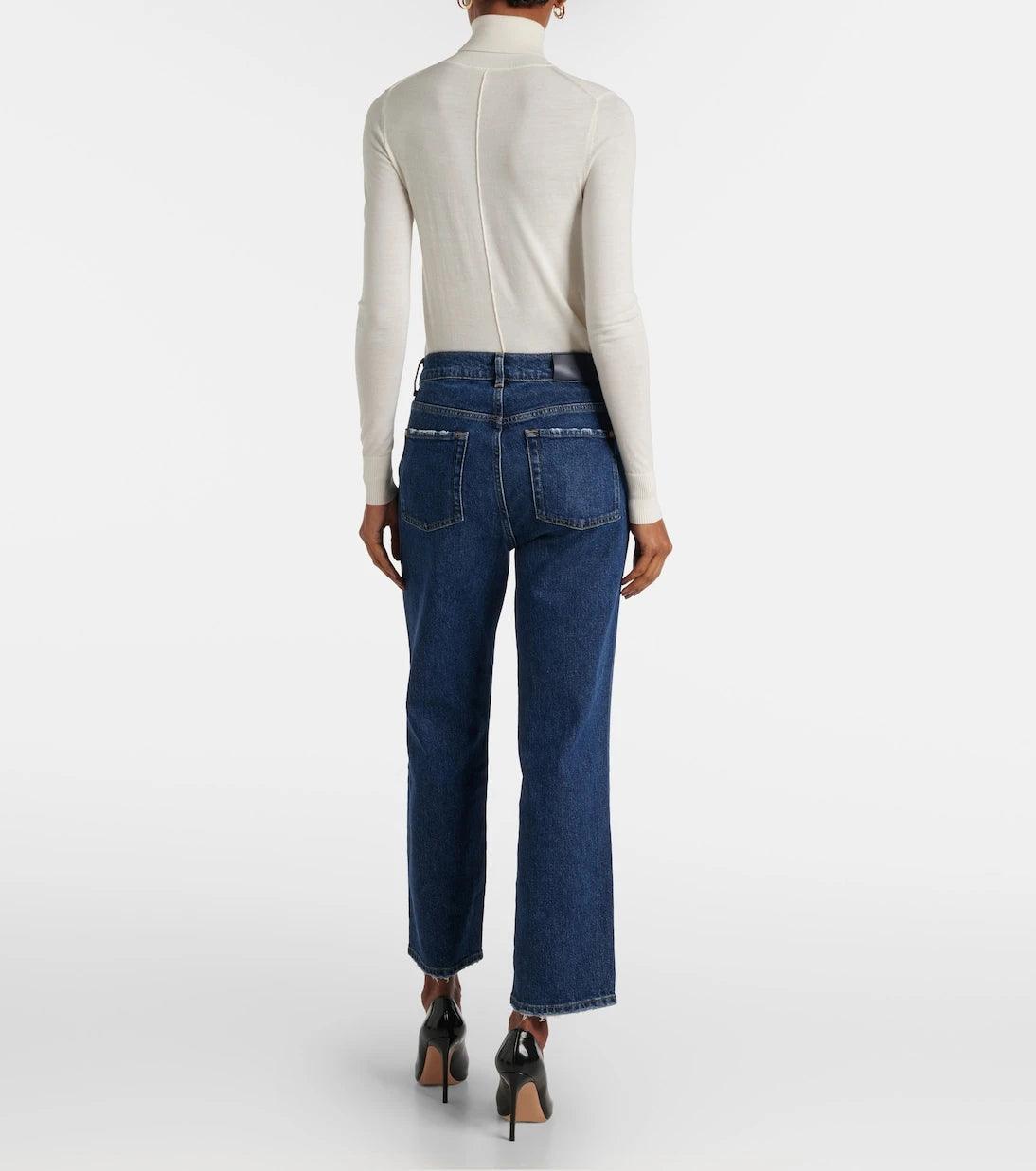 7 For All Mankind - High-rise cropped straight jeans