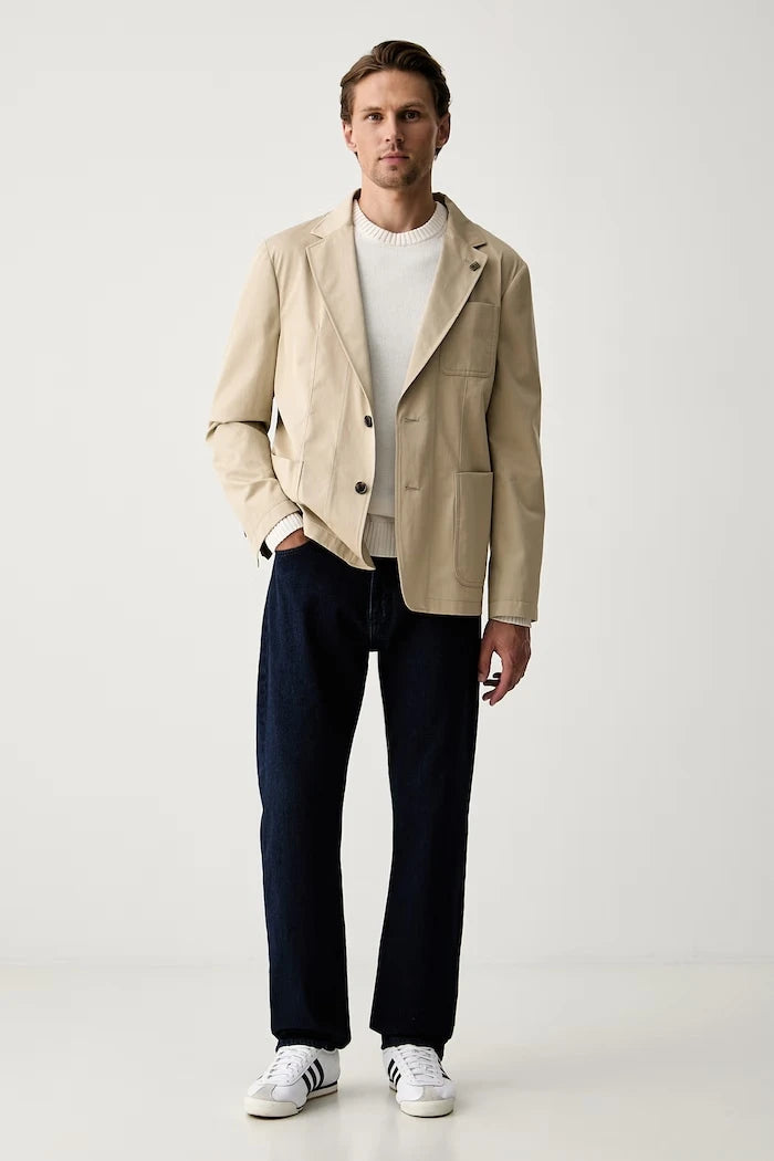 Tommy Hilfiger erkek tek düğmeli pamuklu ceket
