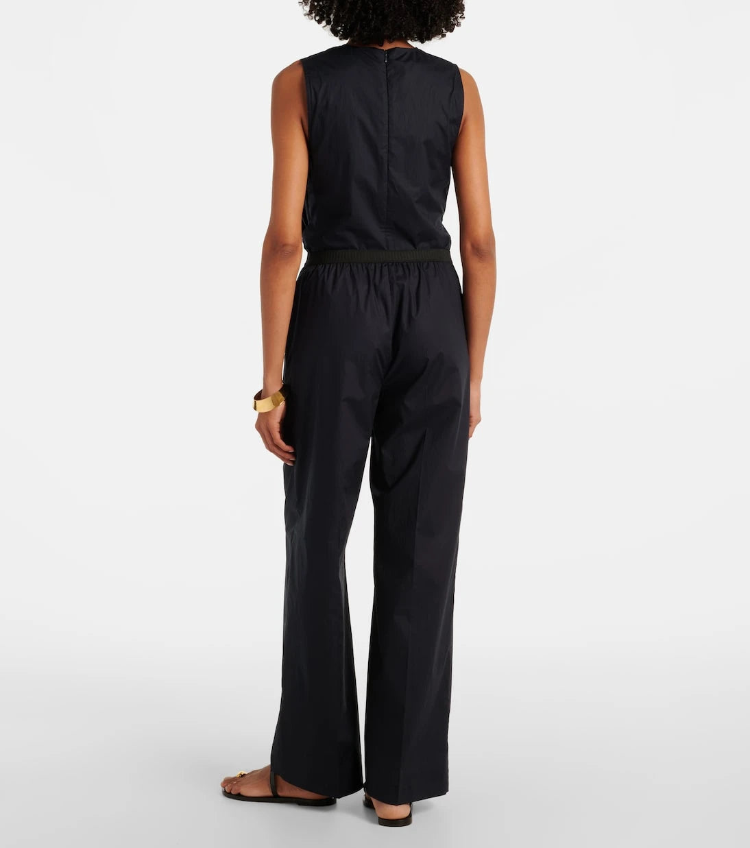 Plan C - High-rise cotton straight pants