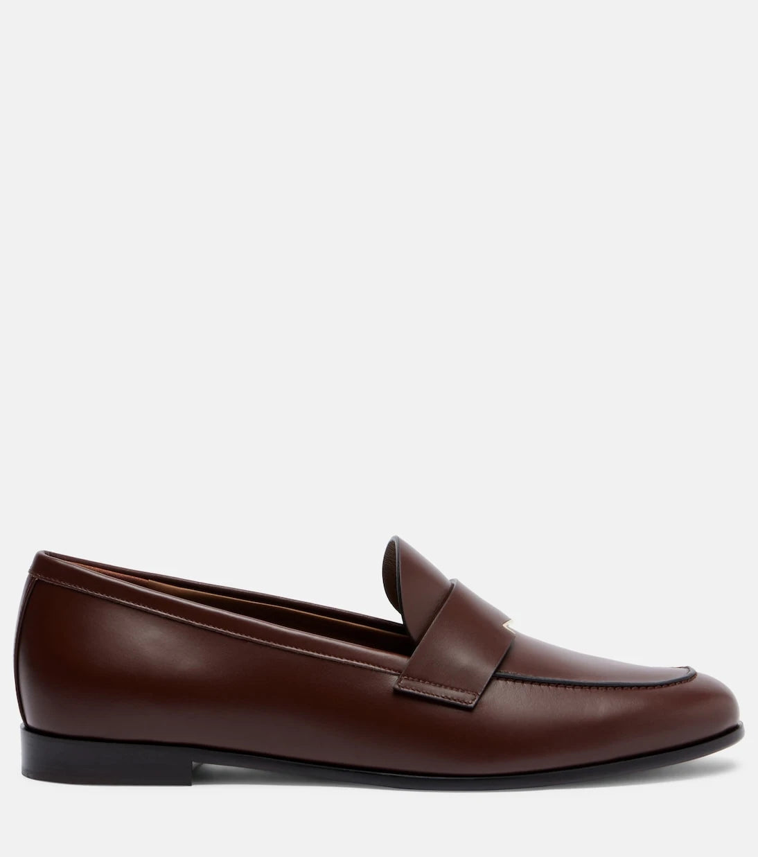 Max Mara - Embellished leather penny loafers