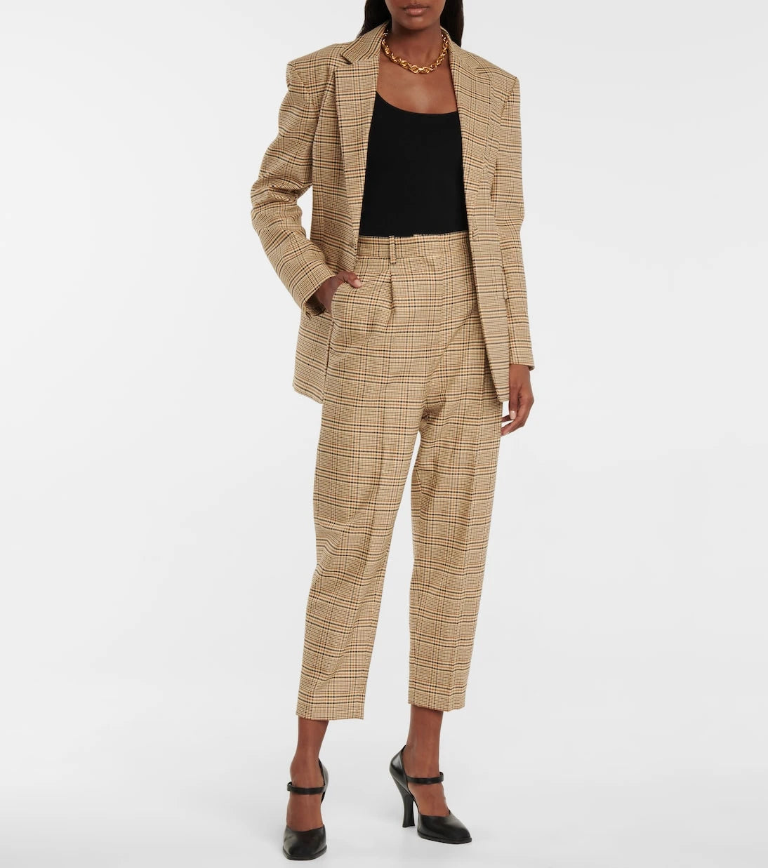 Altuzarra - MacGuffin checked wool and cotton-blend blazer