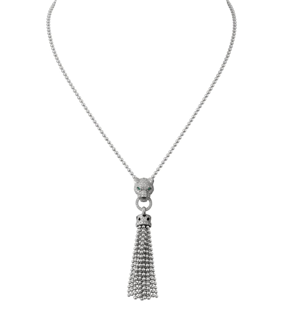 White Gold, Diamond, Tsavorite and Onyx Panthère de Cartier Necklace