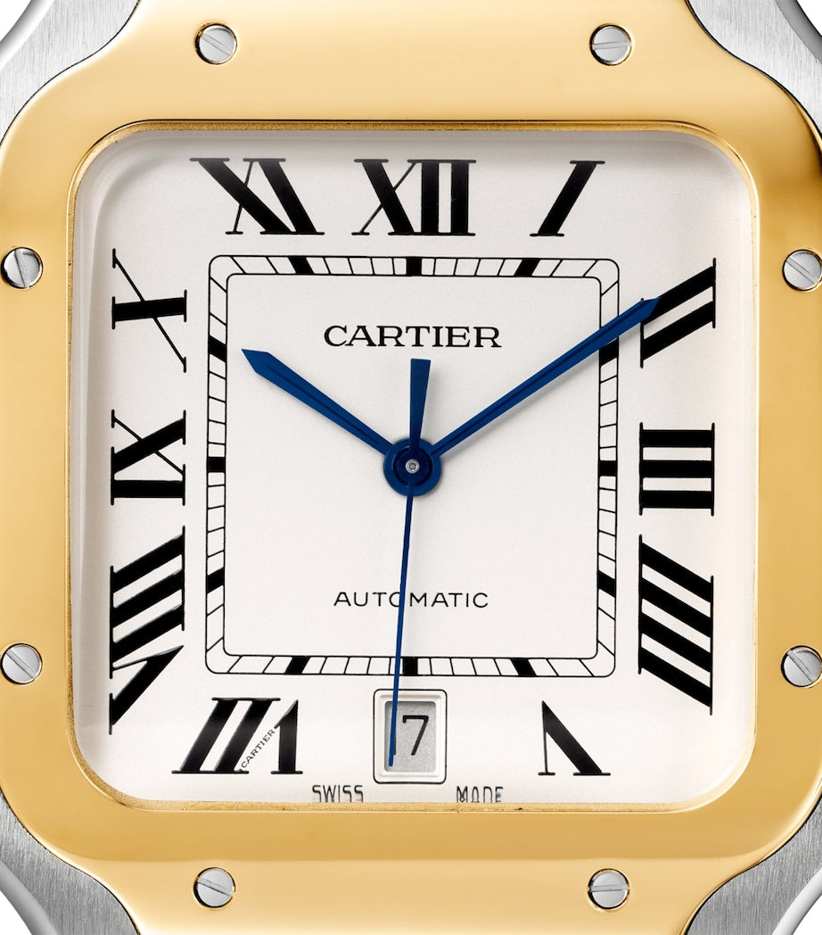 Stainless Steel and Yellow Gold Santos de Cartier Watch 39.8mm