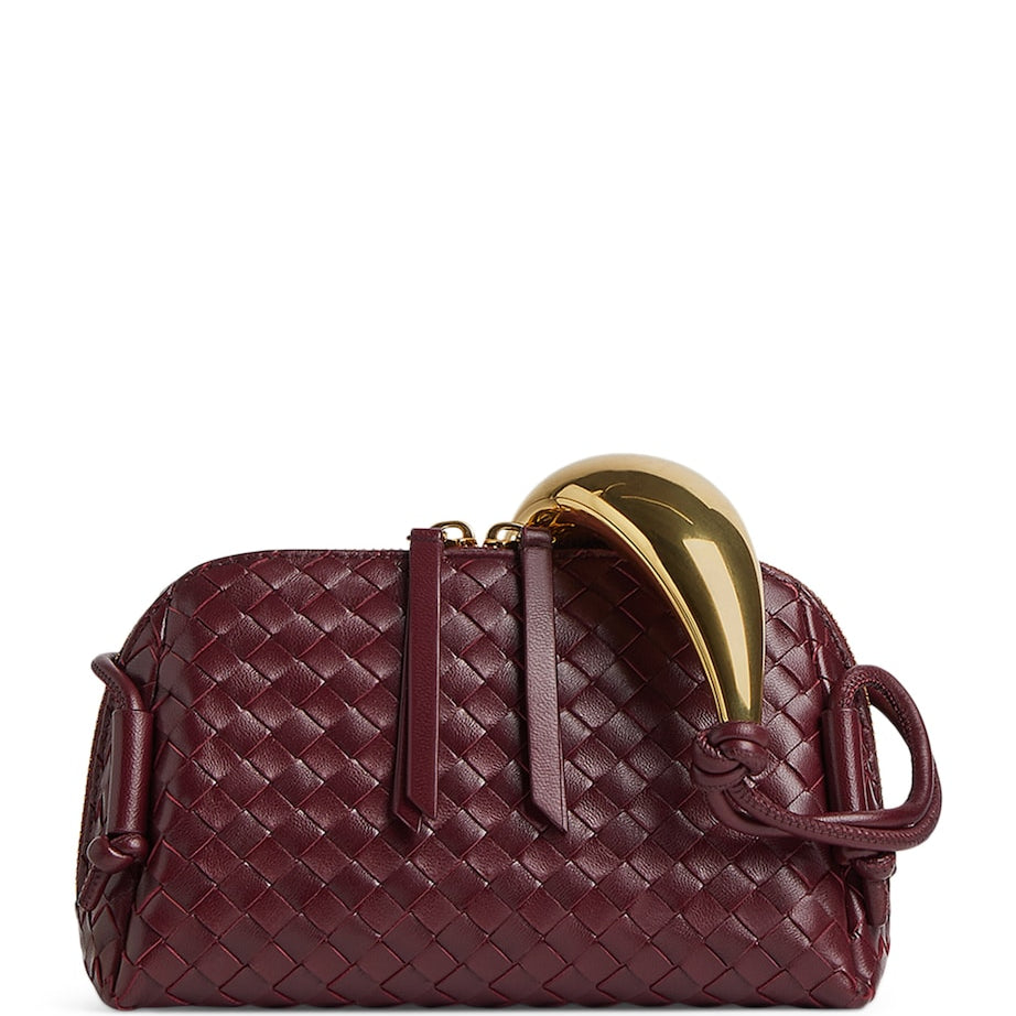 Bottega Veneta Red Nappa Leather Concert Pouch