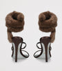René Caovilla Fur-Trim Cleo Sandals 105