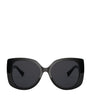 Black Rectangular Medusa Sunglasses