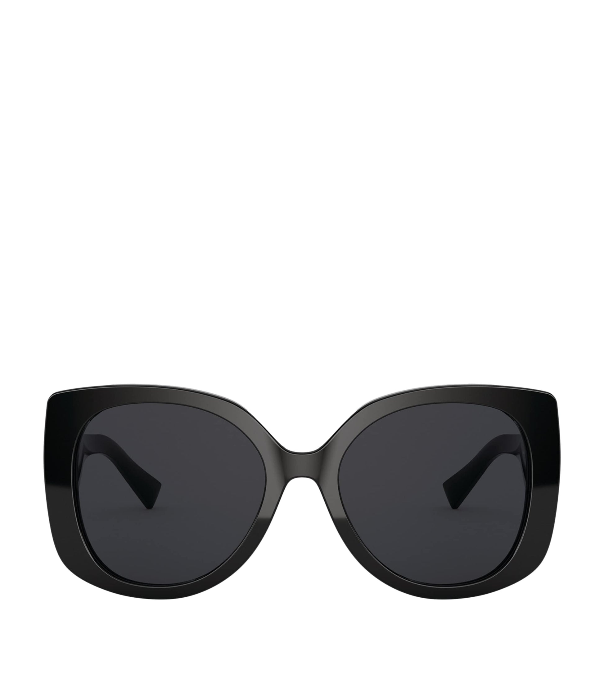Black Rectangular Medusa Sunglasses