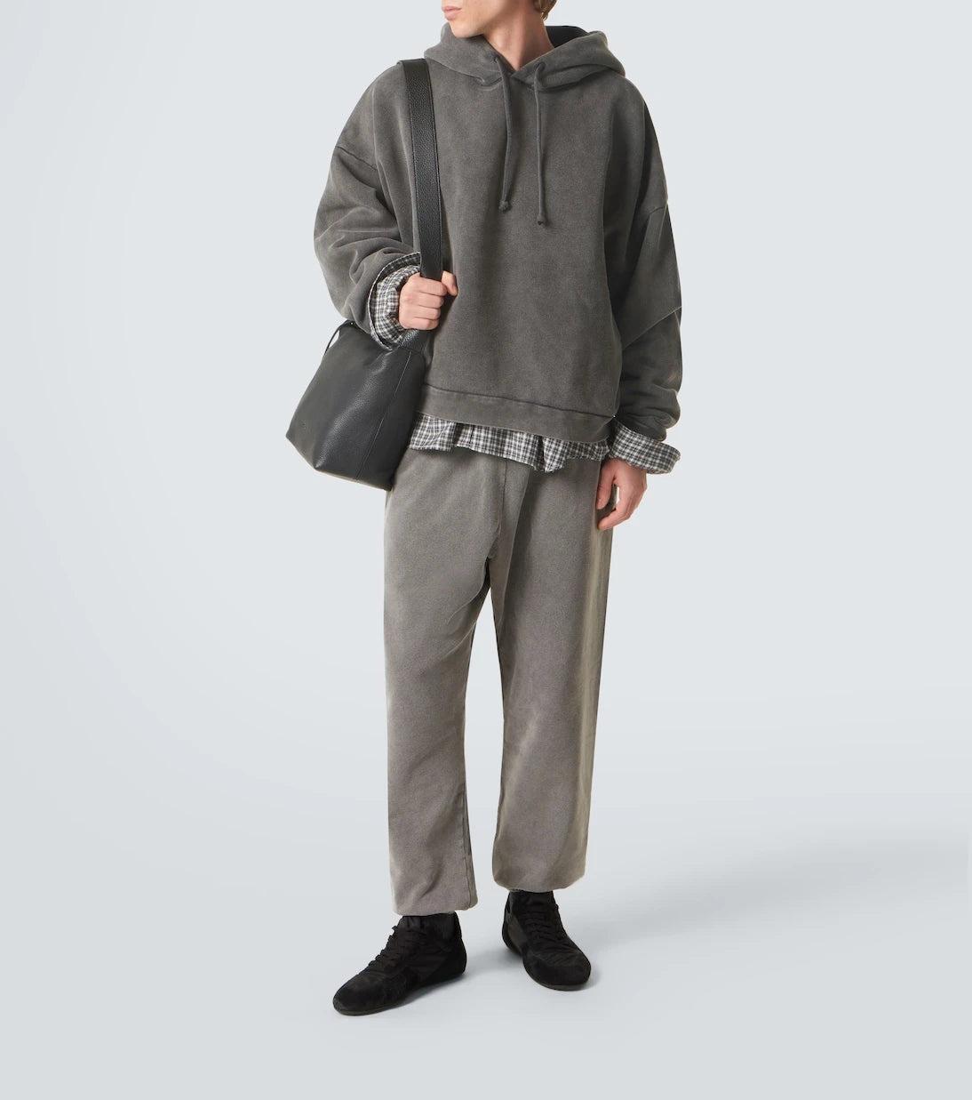 Acne Studios - سويت شيرت بقبعة قطني باهت
