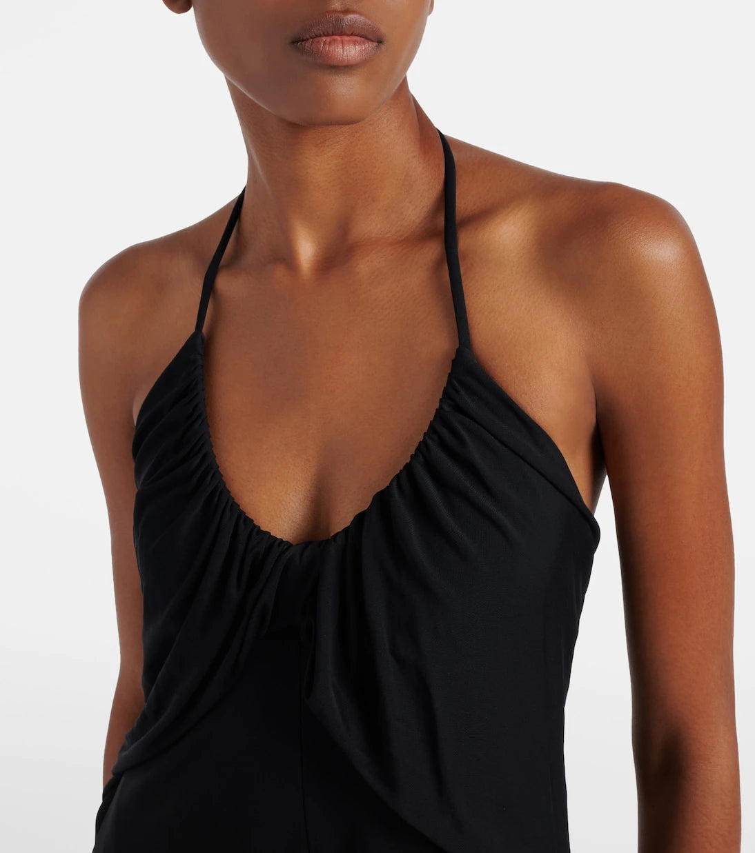 Alaïa - Draped jersey maxi dress