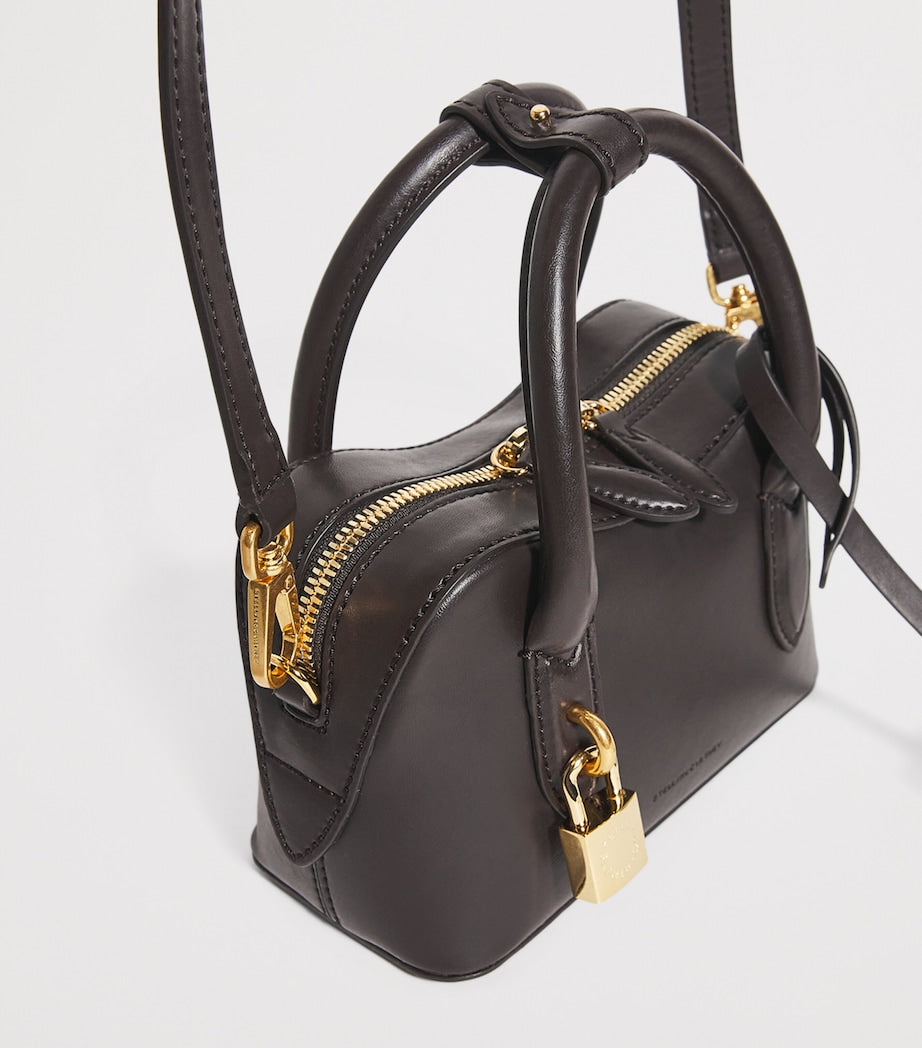 Stella McCartney Brown Tiny Vegan Leather Ryder Top-Handle Bag