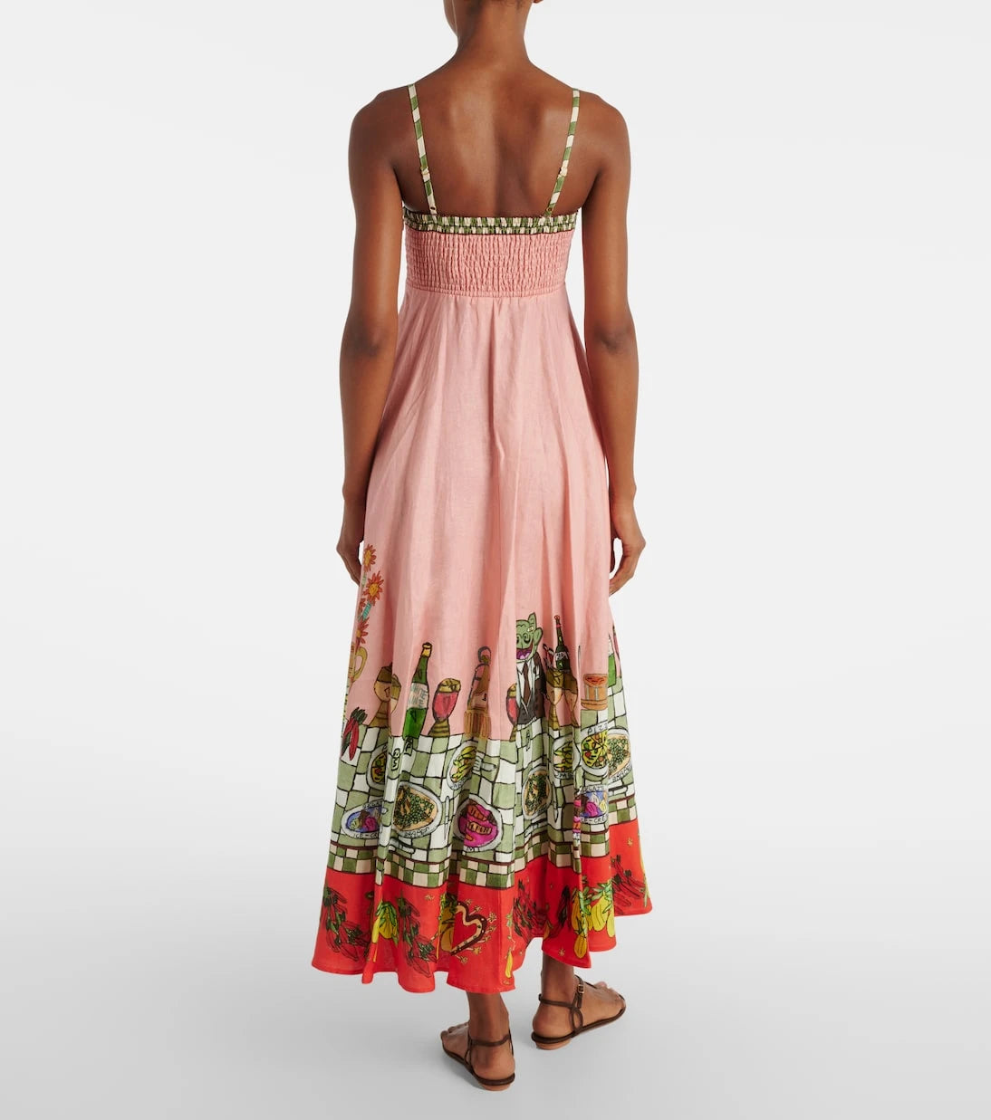 Alémais - x Greg Sindel Contessa printed linen maxi dress