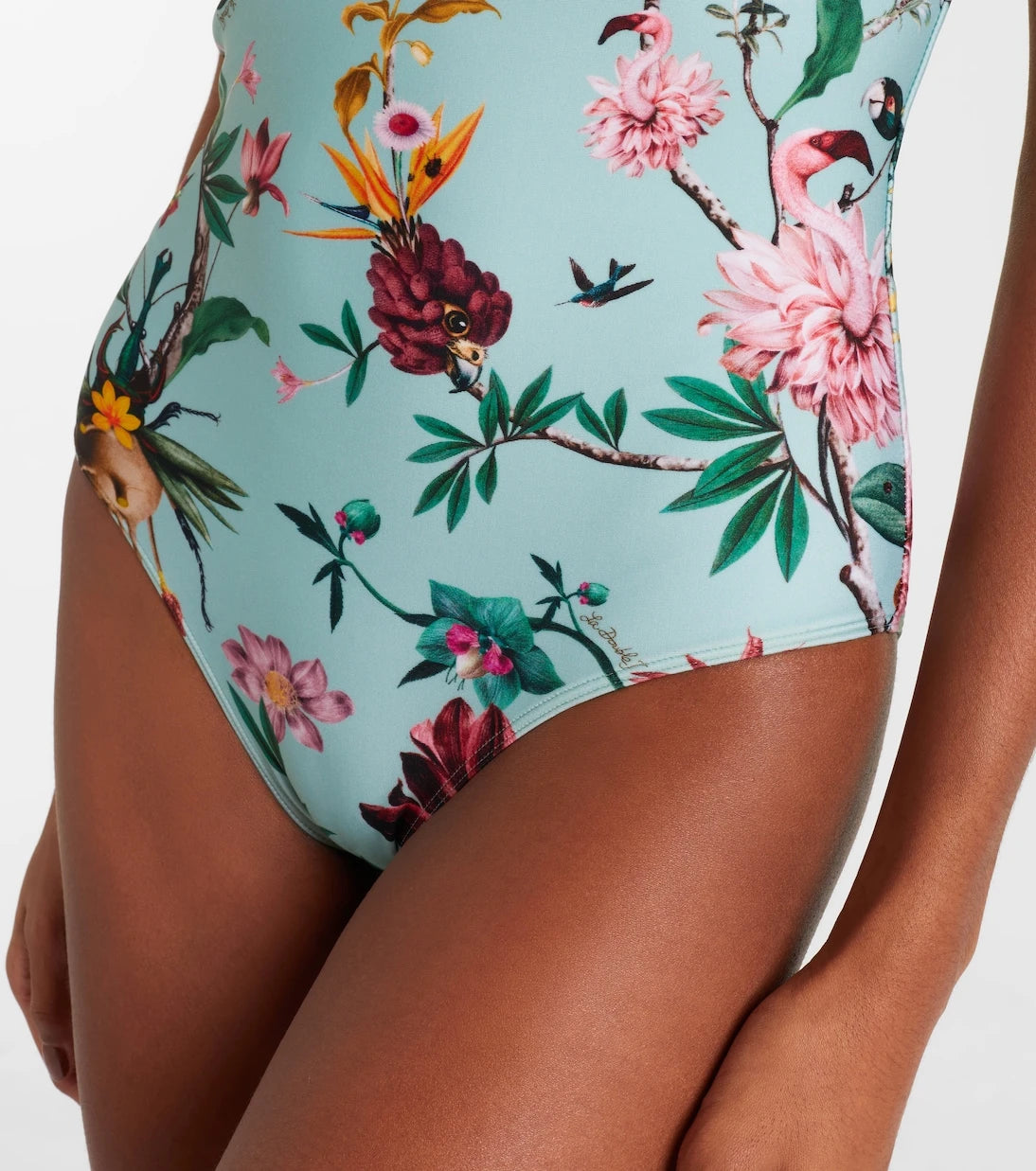 La DoubleJ - Printed halterneck swimsuit