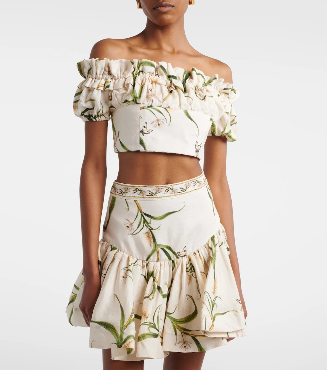 Agua by Agua Bendita - Pimienta printed linen top