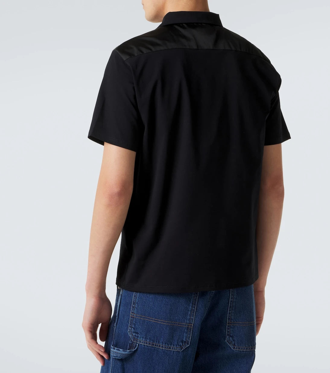 Prada - Re-Nylon-trimmed cotton-blend polo shirt