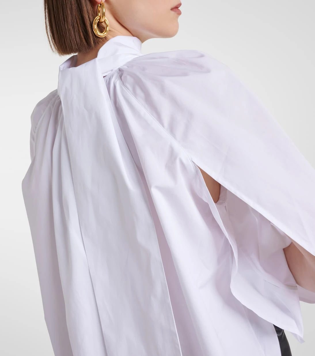 CO - Scarf-detail cotton poplin blouse