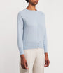 Agnona Blue Cashmere Buttoned Cardigan