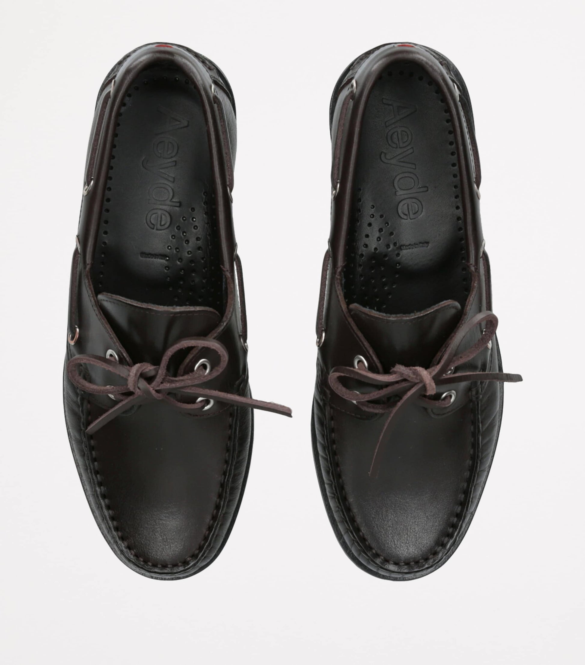 Leather Harris Flats DARK BROWN