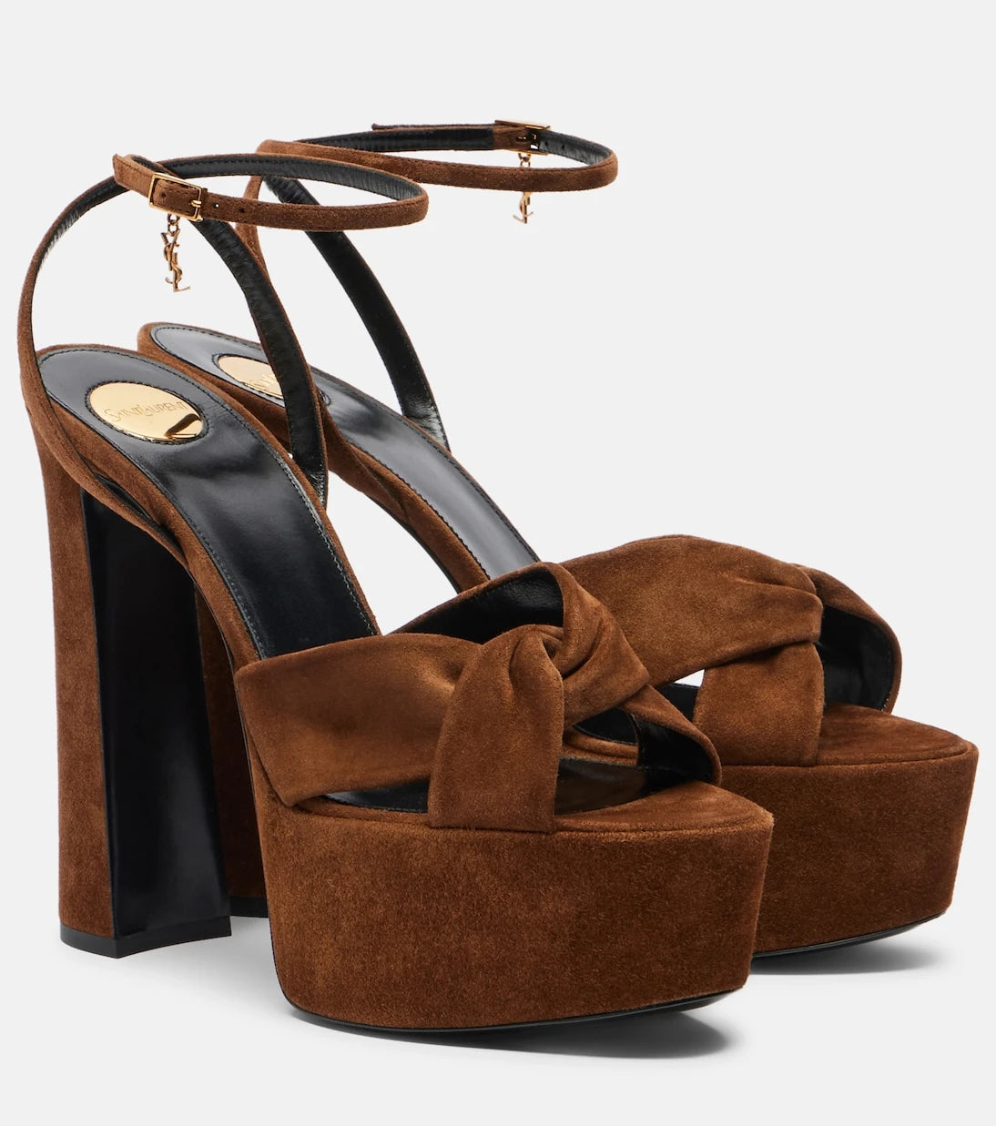 Saint Laurent - Franciane leather platform sandals