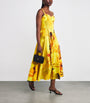 Tory Burch Yellow Stretch-Cotton Bee Midi Dress