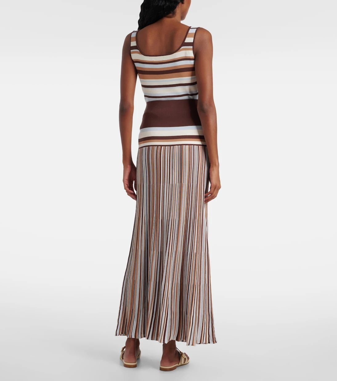 Faithfull - Citara striped cotton-blend maxi skirt