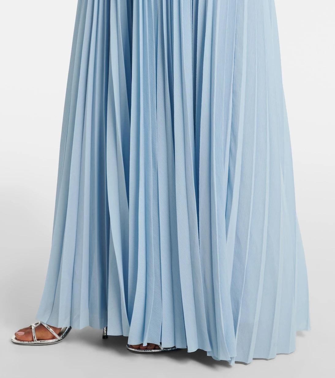 Solace London - Claudette satin-trimmed bustier gown