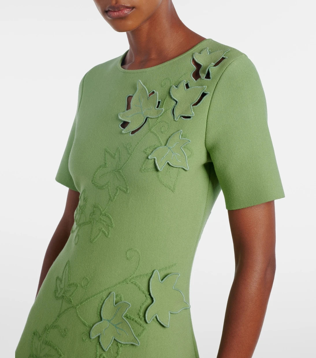 Oscar de la Renta - Ivy cutout embroidered minidress