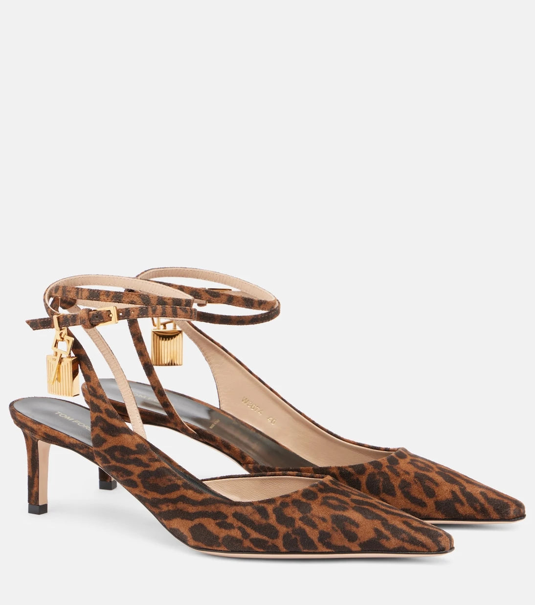 Tom Ford - Padlock 55 suede slingback pumps