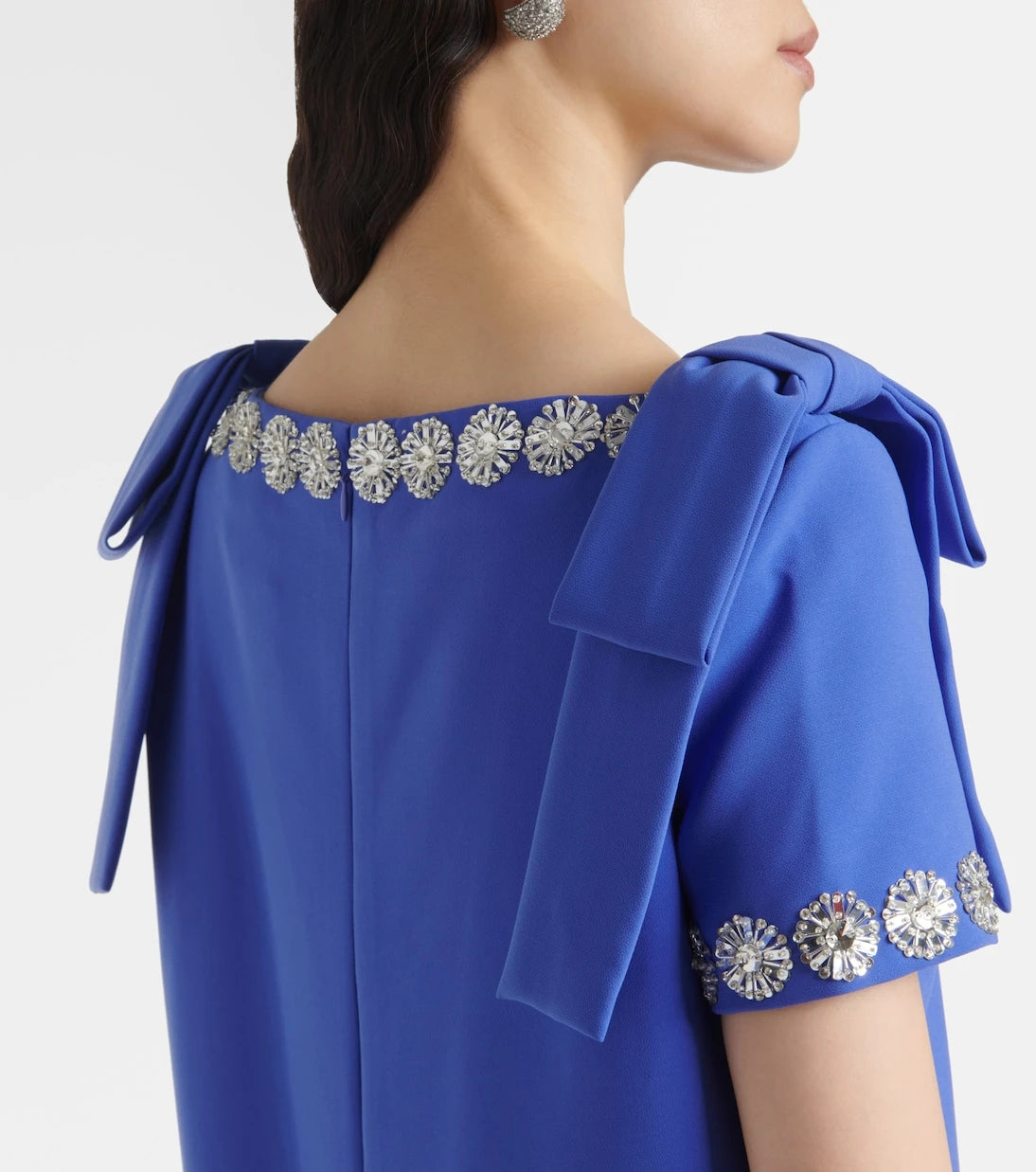 Carolina Herrera - Embroidered bow-detail crêpe gown