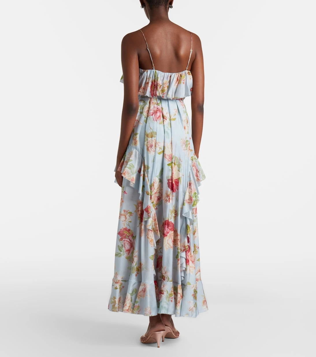 Zimmermann - Roselight floral ruffled silk maxi dress