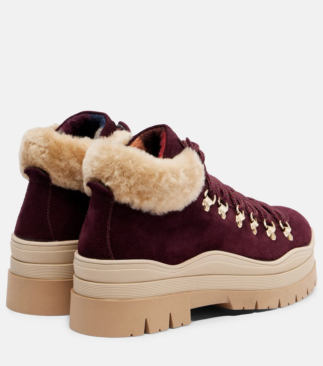 Bogner - Arosa shearling-lined suede lace-up boots