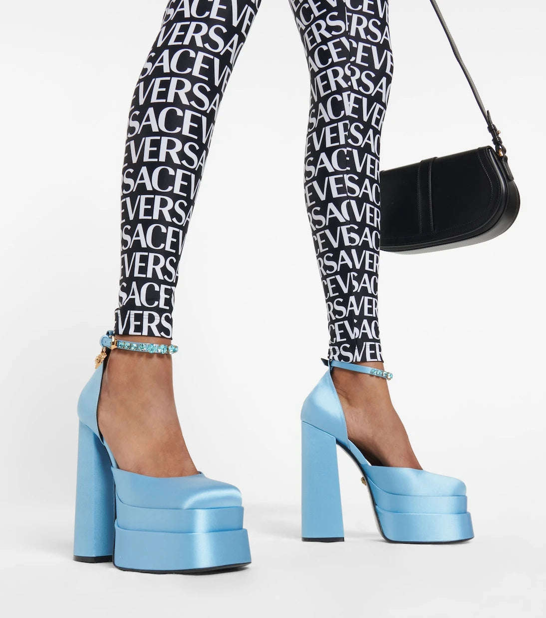Versace - Medusa Aevitas saten platform topuklu ayakkabı
