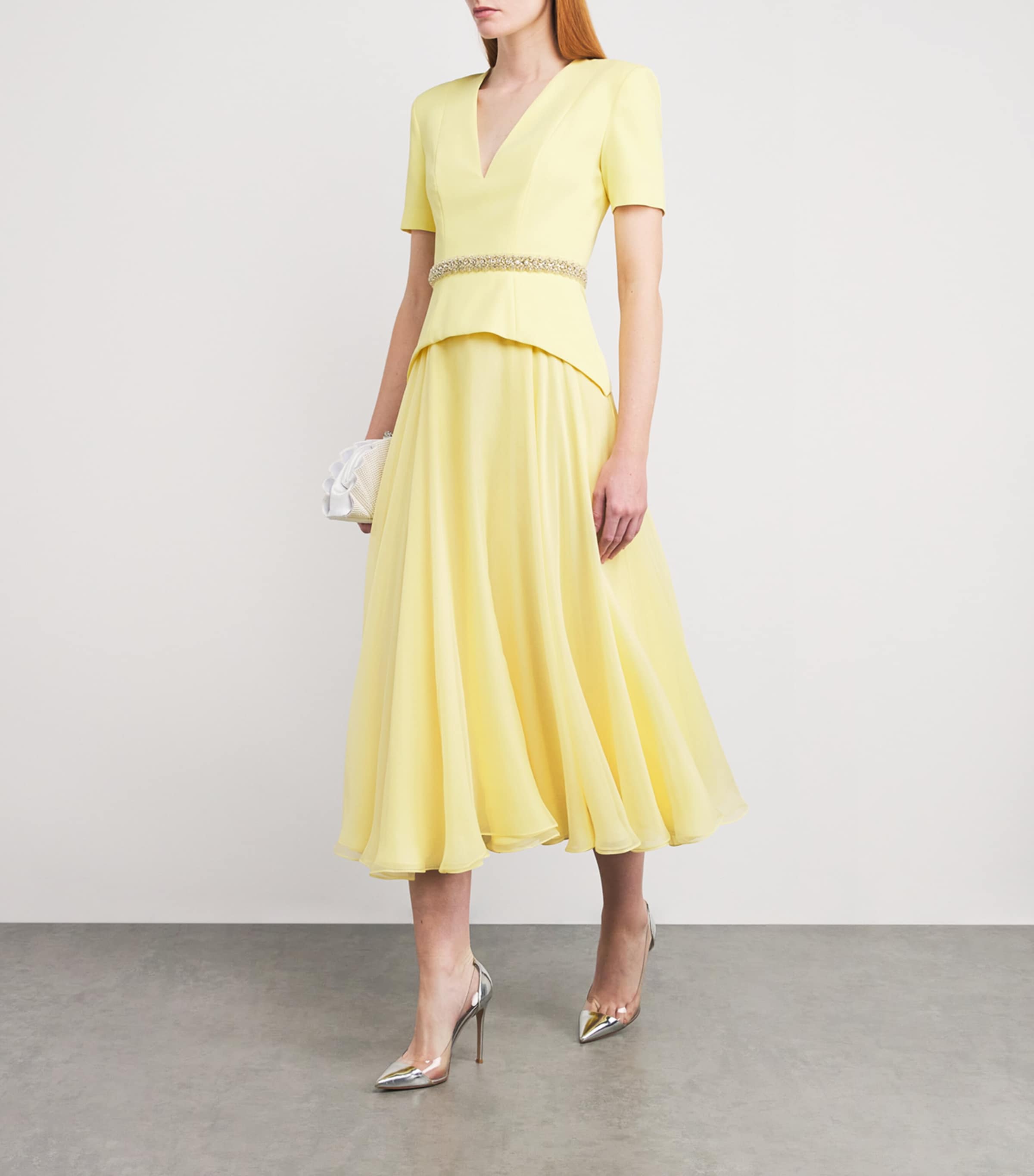 Sabina Bilenko Silk-Blend Linda Midi Dress