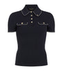 Blue Ribbed Polo Shirt