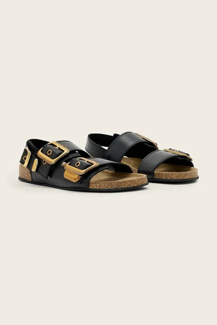 AllSaints Düz Tabanlı Kadın Deri Sandalet Staffa Sandal