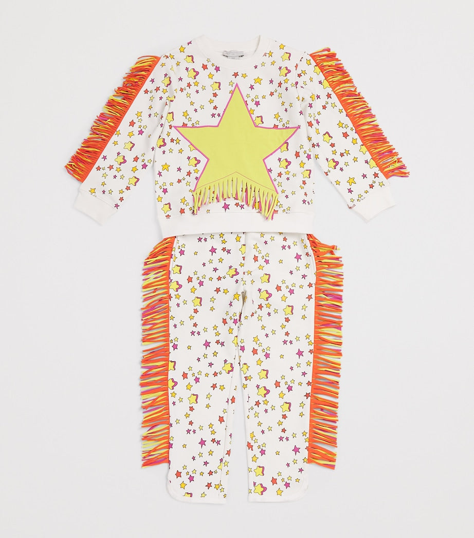 Stella McCartney Kids Star Print Fringe-Detail Sweatshirt (3-14 Years)