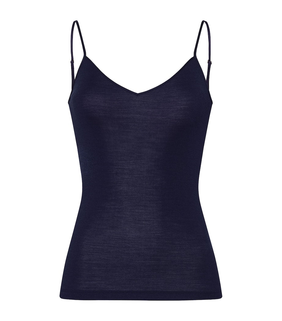 Navy Woolen Silk Camisole