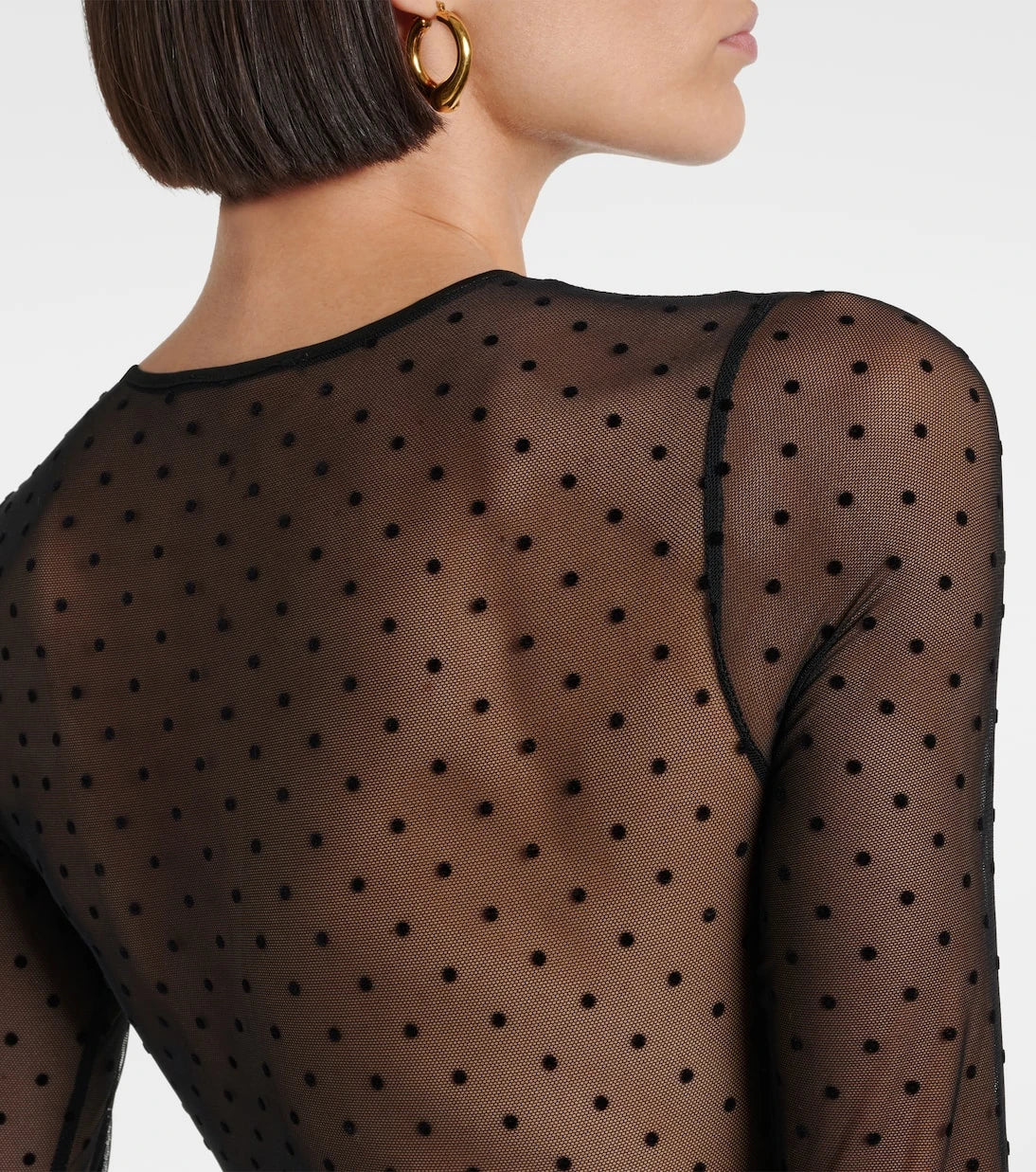 Wardrobe.NYC - Polka-dot sheer mesh bodysuit
