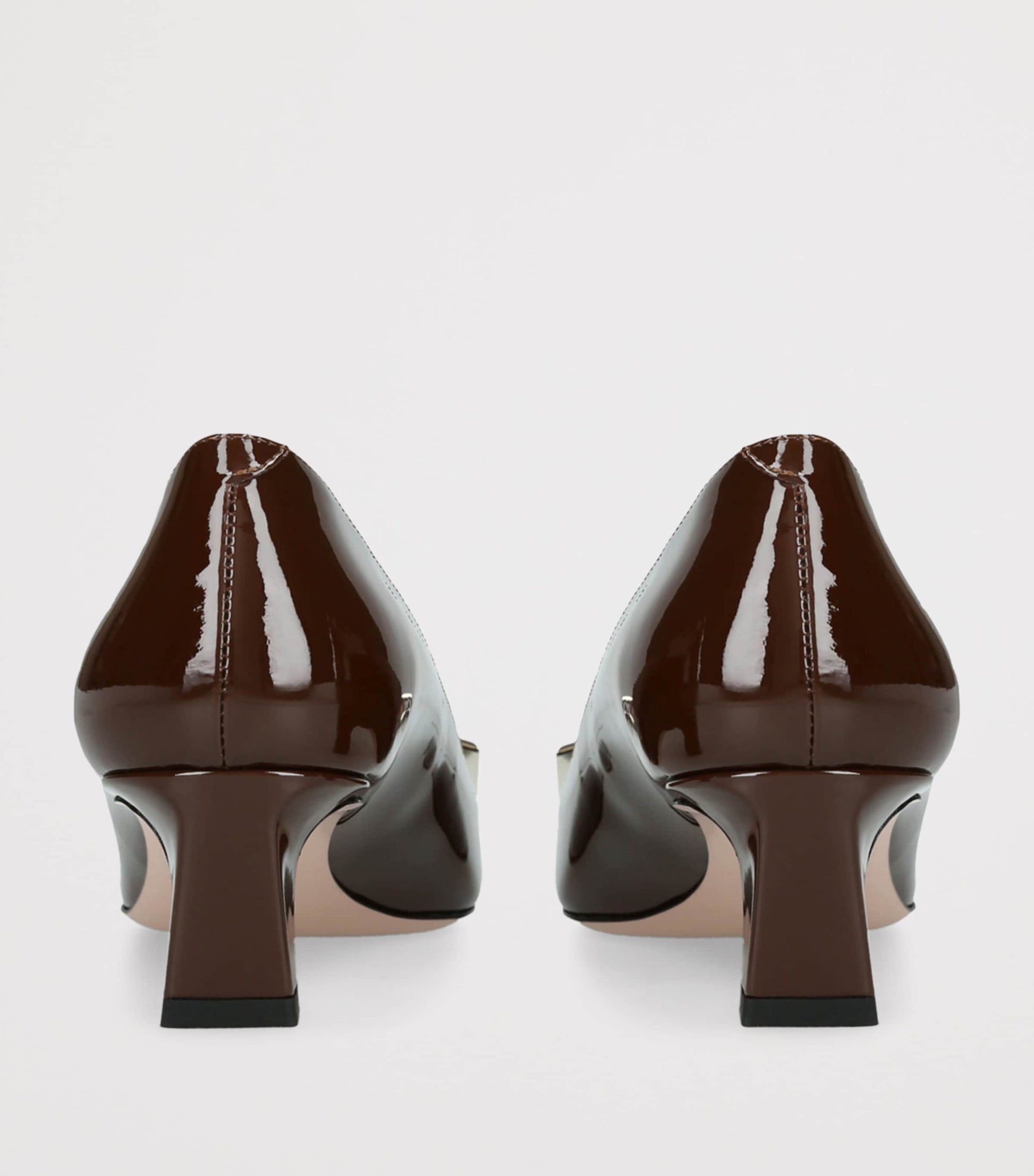 Roger Vivier Brown Patent Leather Belle Vivier Trompette Pumps 45