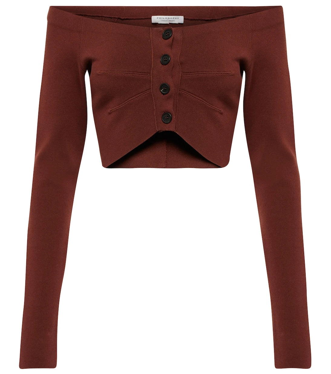 Philosophy di Lorenzo Serafini - Off-shoulder cotton crop top