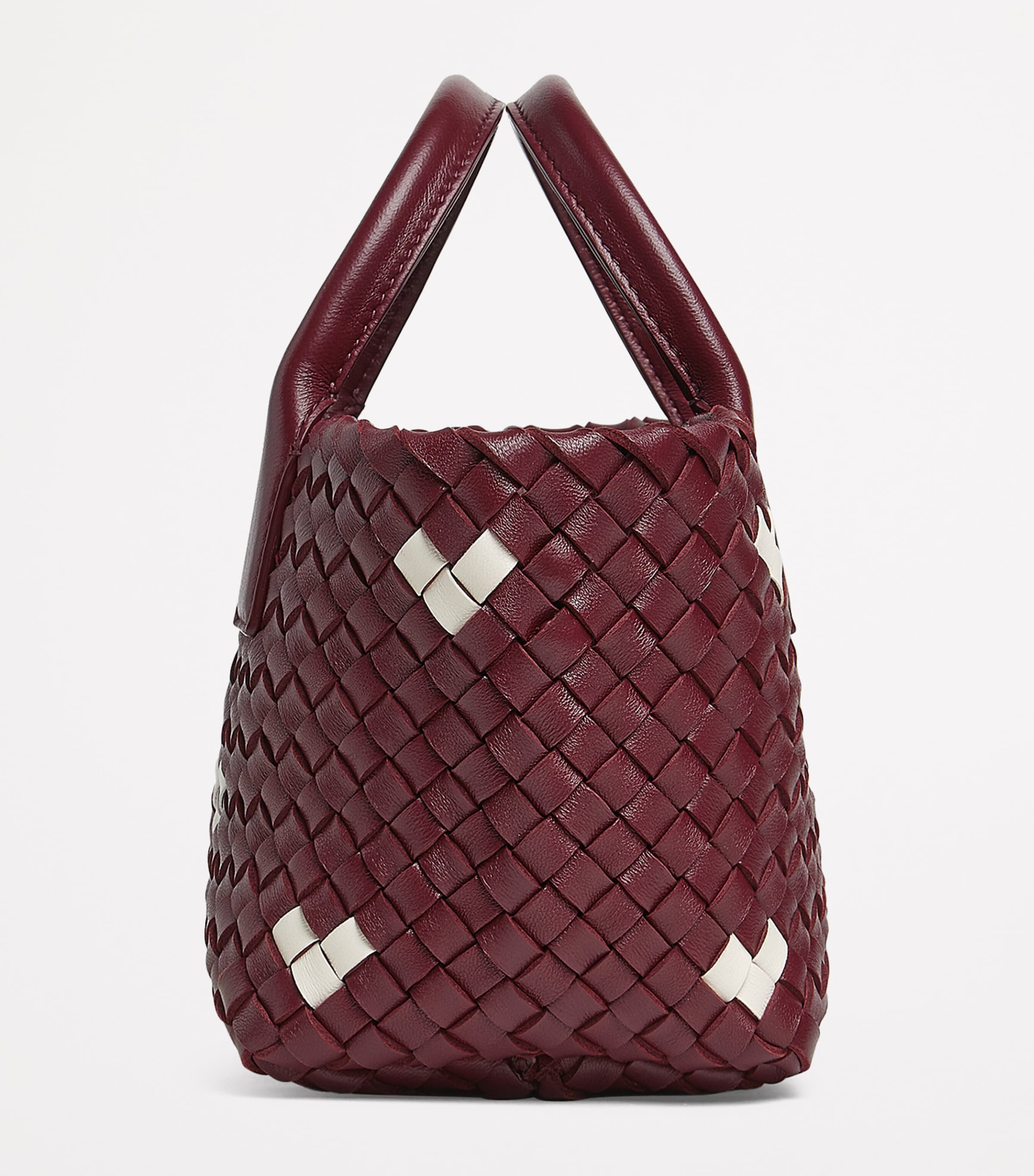 Brown Mini Leather Cabat Tote Bag