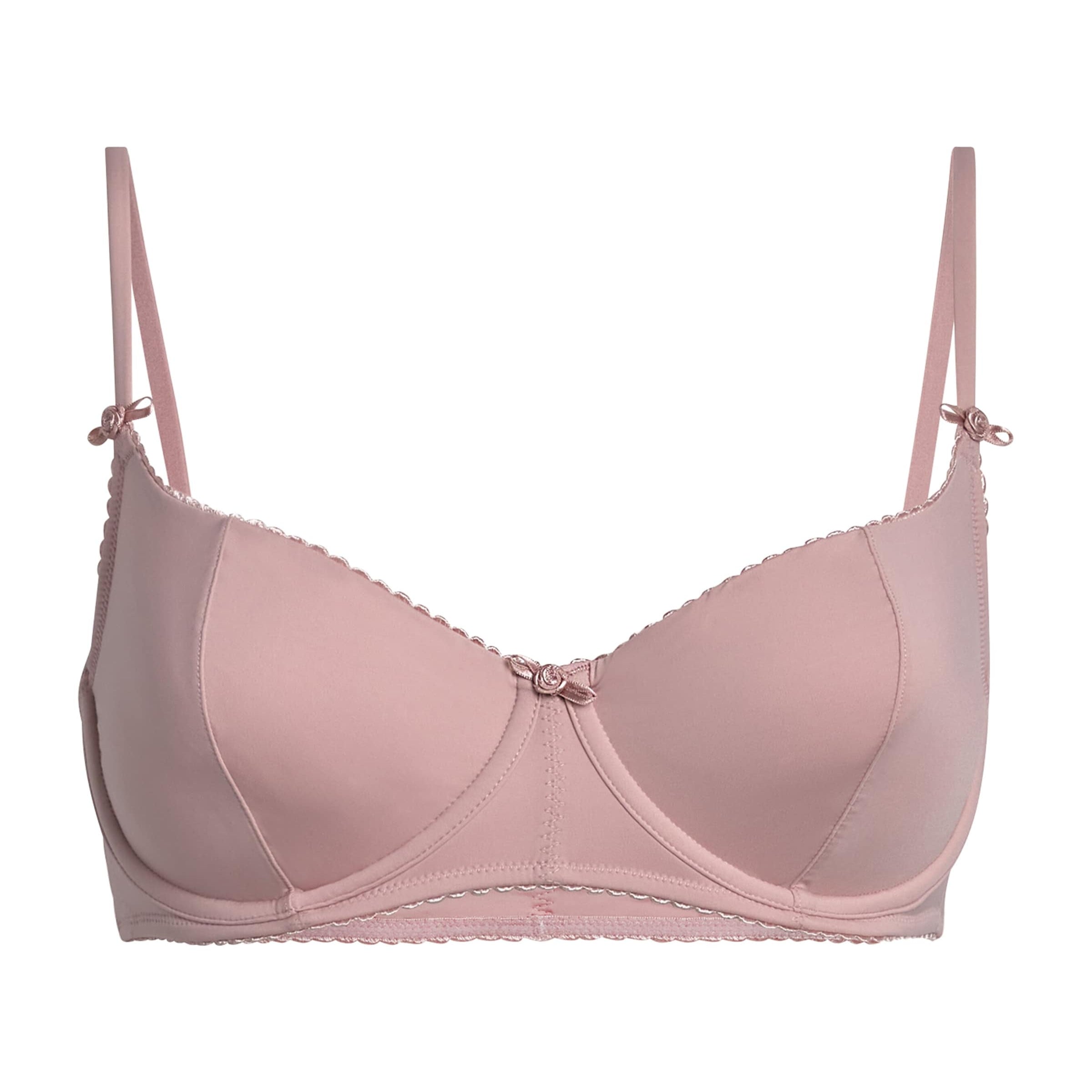 Skims Pink Vintage Shapewear Unlined Demi Bra