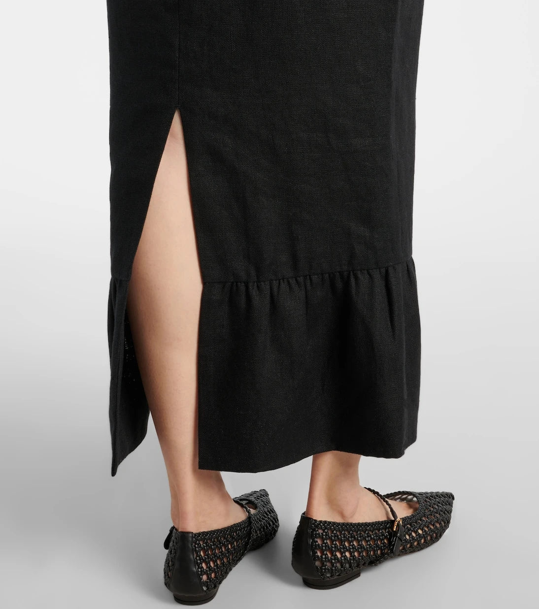 Posse - Matilda tiered linen pencil skirt