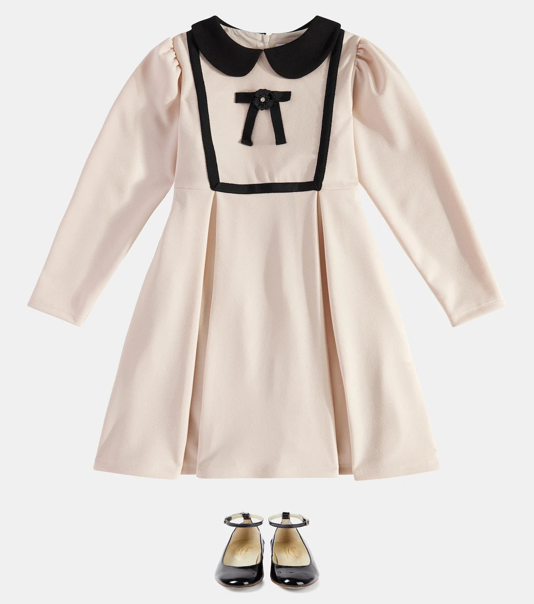 Patachou - Bow-detail pleated dress