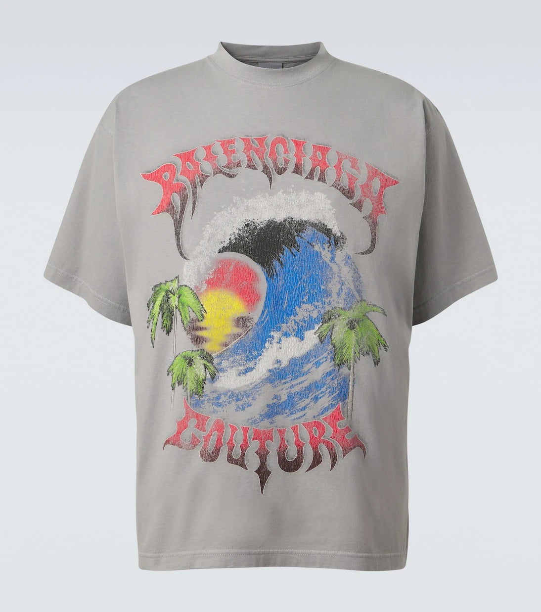 Balenciaga - Printed cotton jersey T-shirt