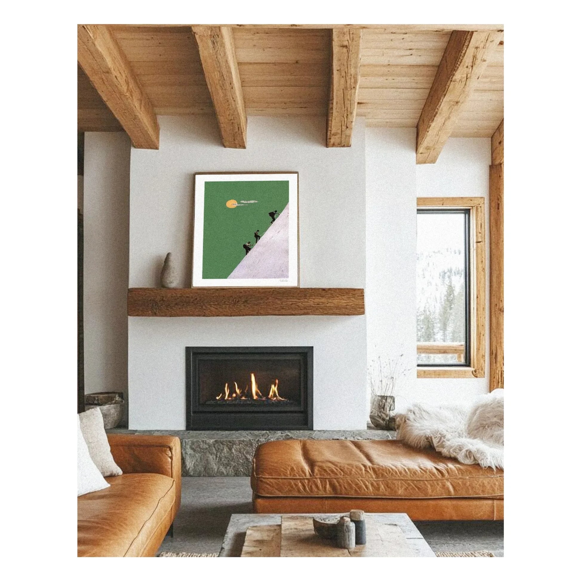 Ciel Glue - Mountain n°2 Rope Poster - Limited Edition  | Green