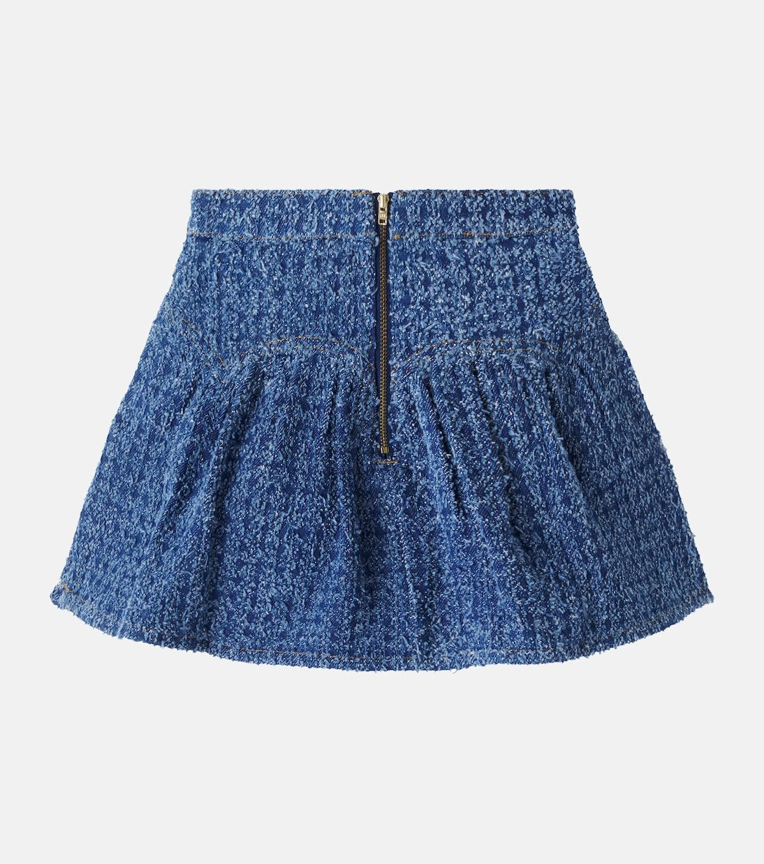 Self-Portrait Kids - Bouclé denim skirt